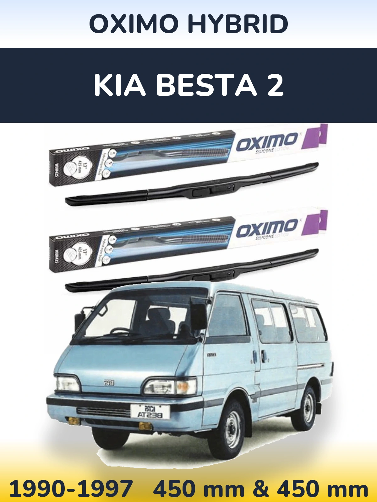 Ștergătoare Oximo Hybrid pentru KIA Besta 2