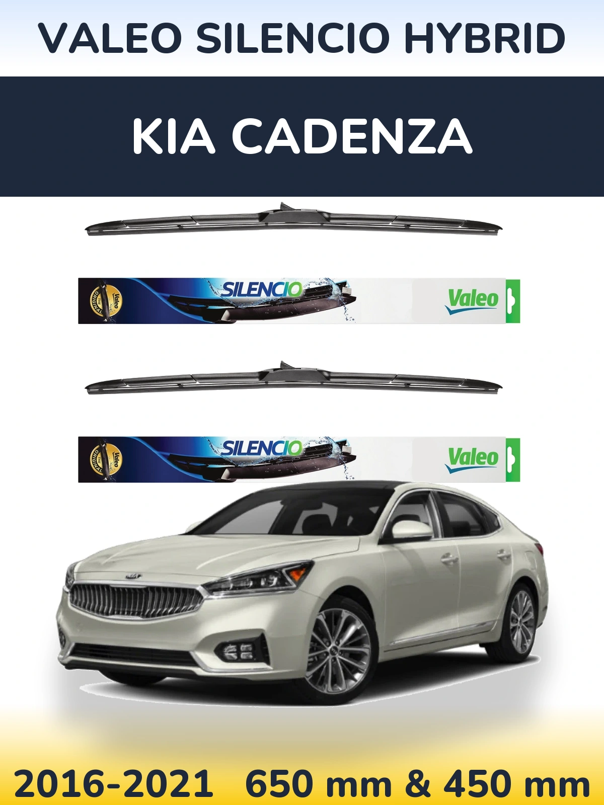 Ștergătoare Valeo Silencio Hybrid pentru KIA Cadenza