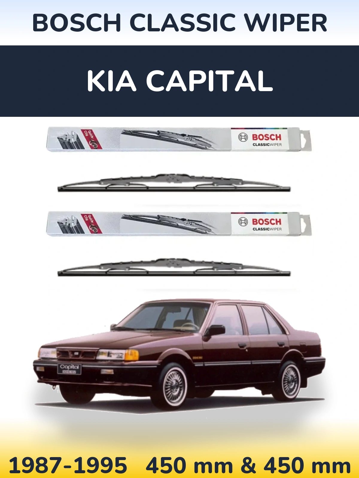 Ștergătoare BOSCH Classic Wiper pentru KIA Capital