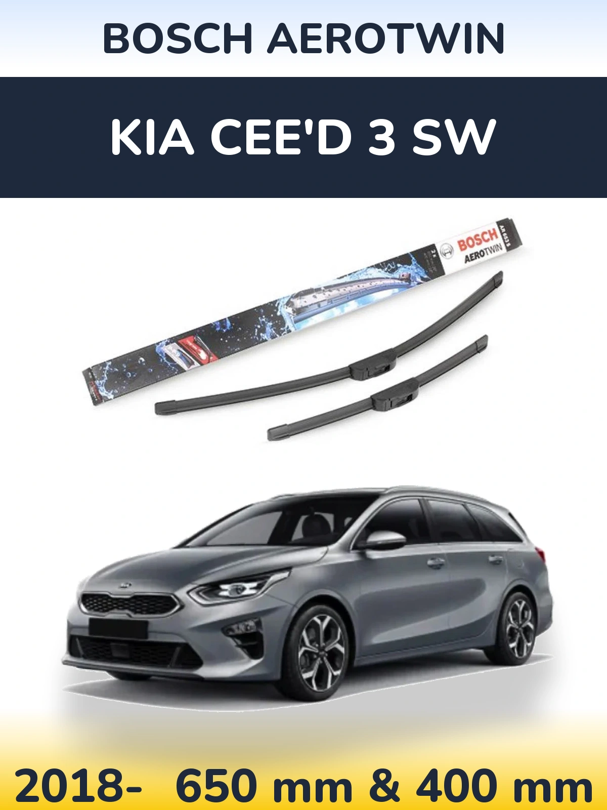 Ștergătoare BOSCH AeroTwin pentru KIA Cee'd 3 SW
