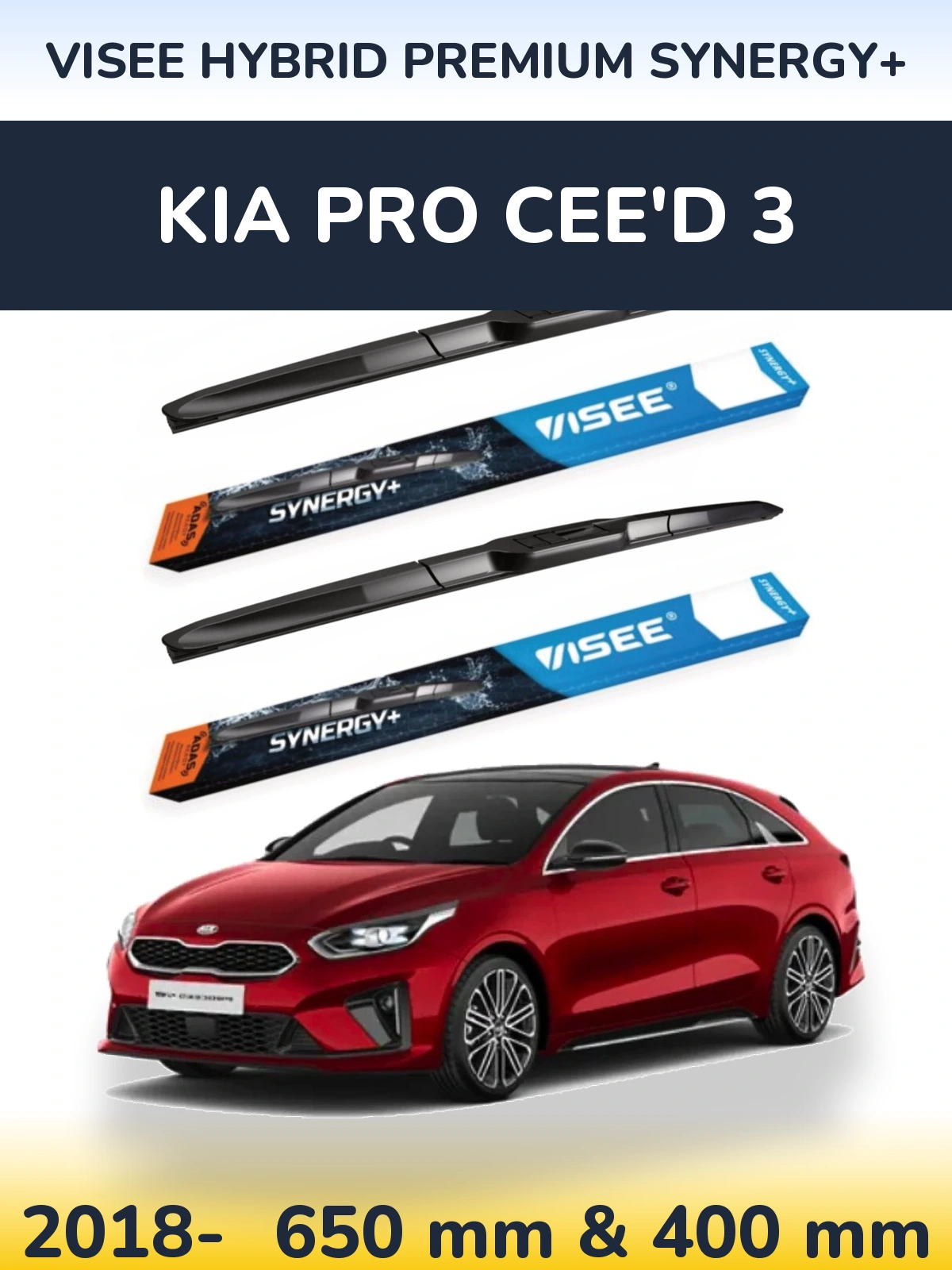 Ștergătoare VISEE HYBRID PREMIUM SYNERGY+ pentru KIA Pro Cee'd 3