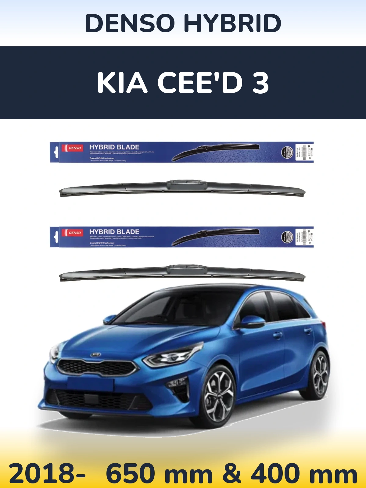 Ștergătoare Denso Hybrid pentru KIA Cee'd 3