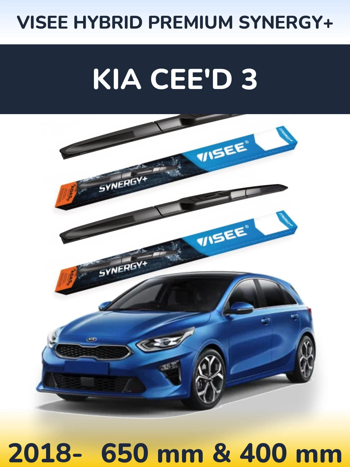 Ștergătoare VISEE HYBRID PREMIUM SYNERGY+ pentru KIA Cee'd 3