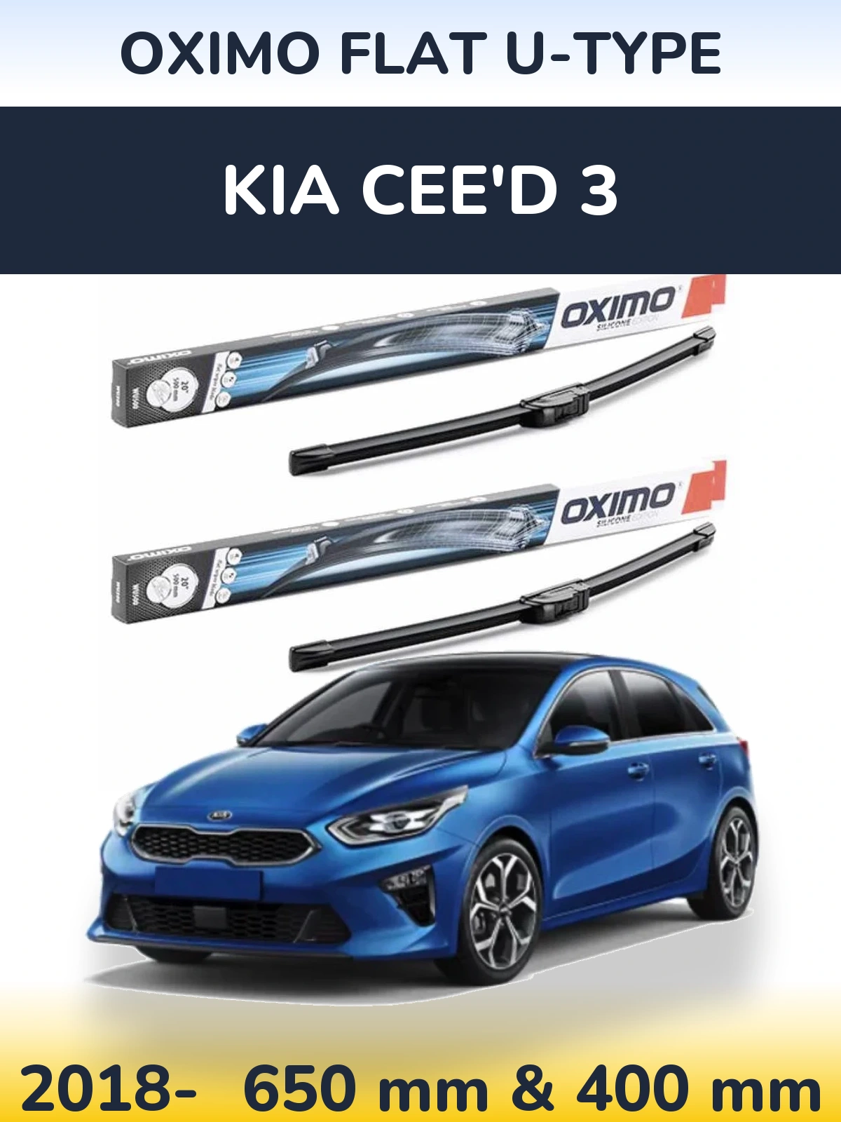 Ștergătoare Oximo Flat U-type pentru KIA Cee'd 3