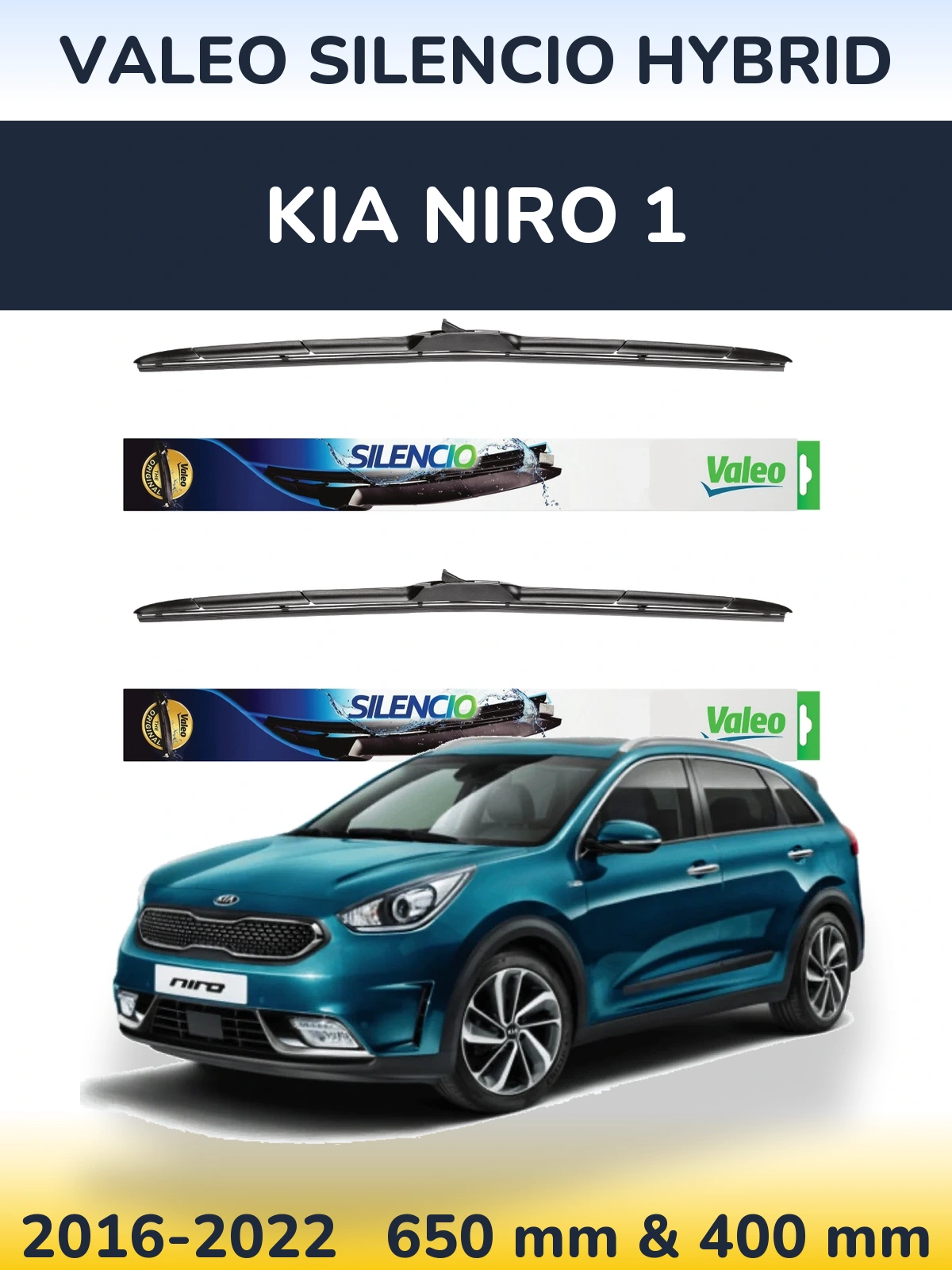 Ștergătoare Valeo Silencio Hybrid pentru KIA Niro 1
