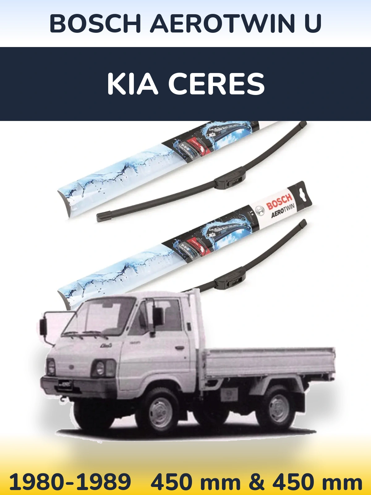 Ștergătoare BOSCH AeroTwin U pentru KIA Ceres