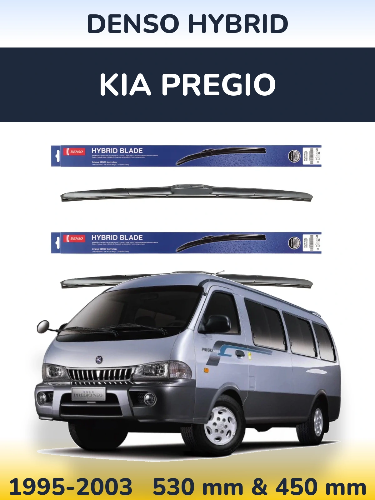 Ștergătoare Denso Hybrid pentru KIA Pregio
