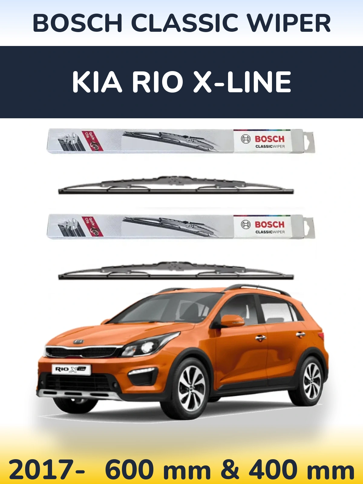 Ștergătoare BOSCH Classic Wiper pentru KIA Rio X-Line