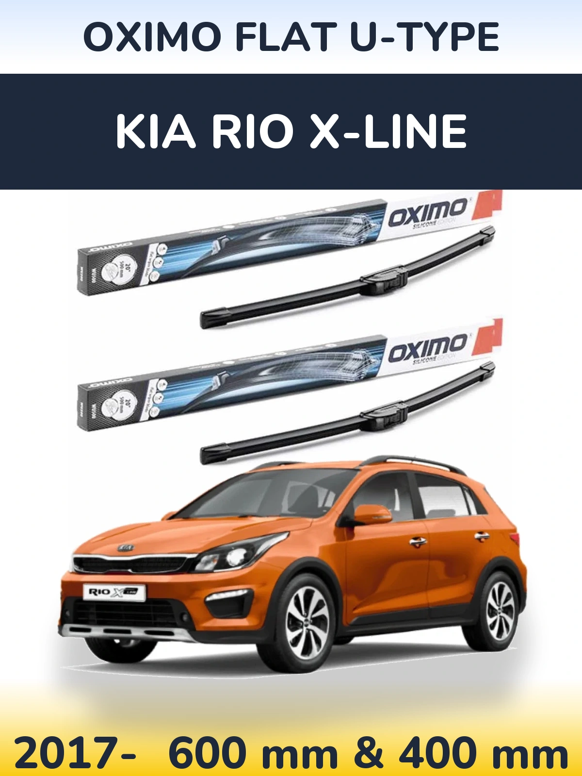 Ștergătoare Oximo Flat U-type pentru KIA Rio X-Line