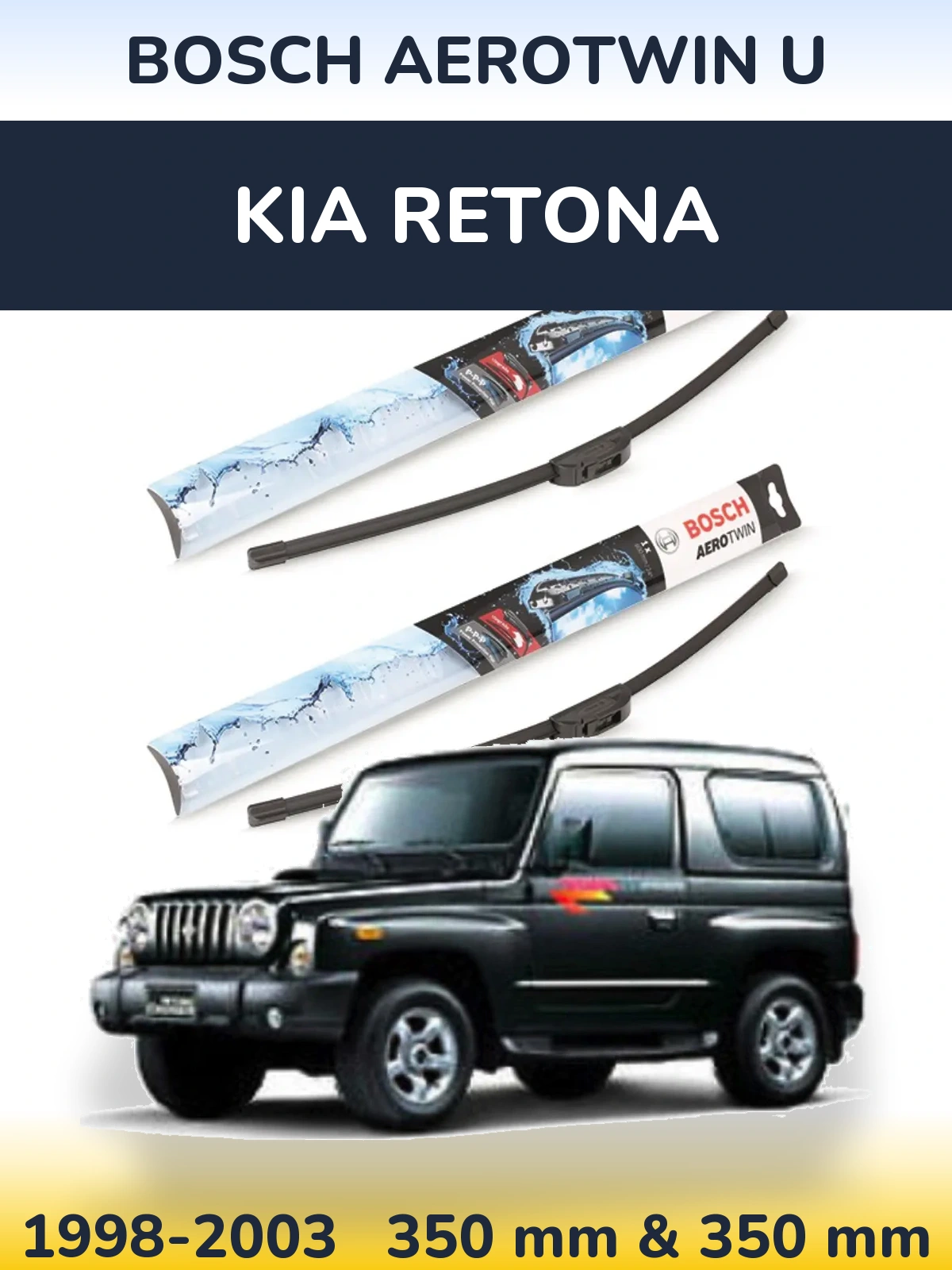 Ștergătoare BOSCH AeroTwin U pentru KIA Retona
