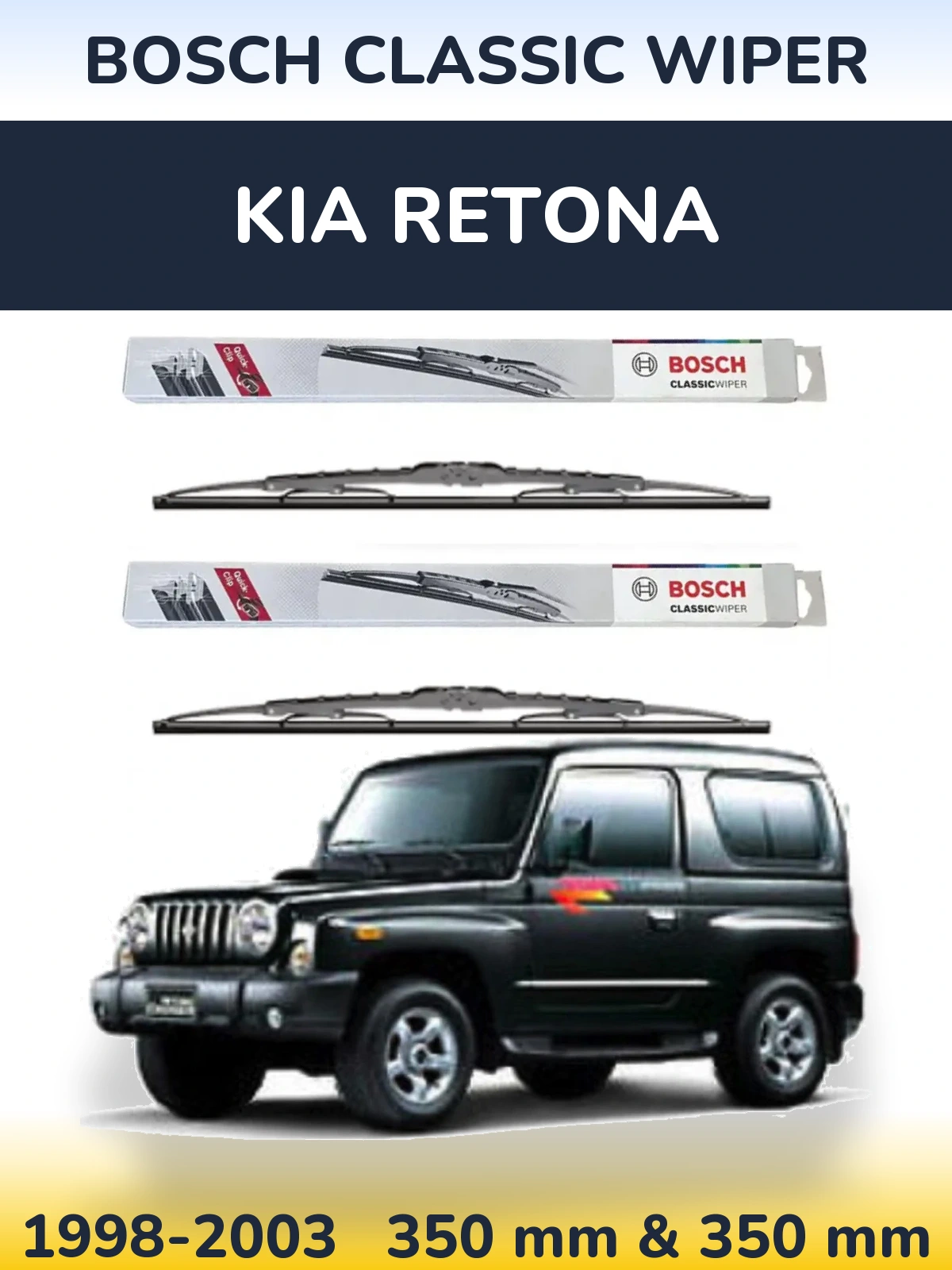 Ștergătoare BOSCH Classic Wiper pentru KIA Retona