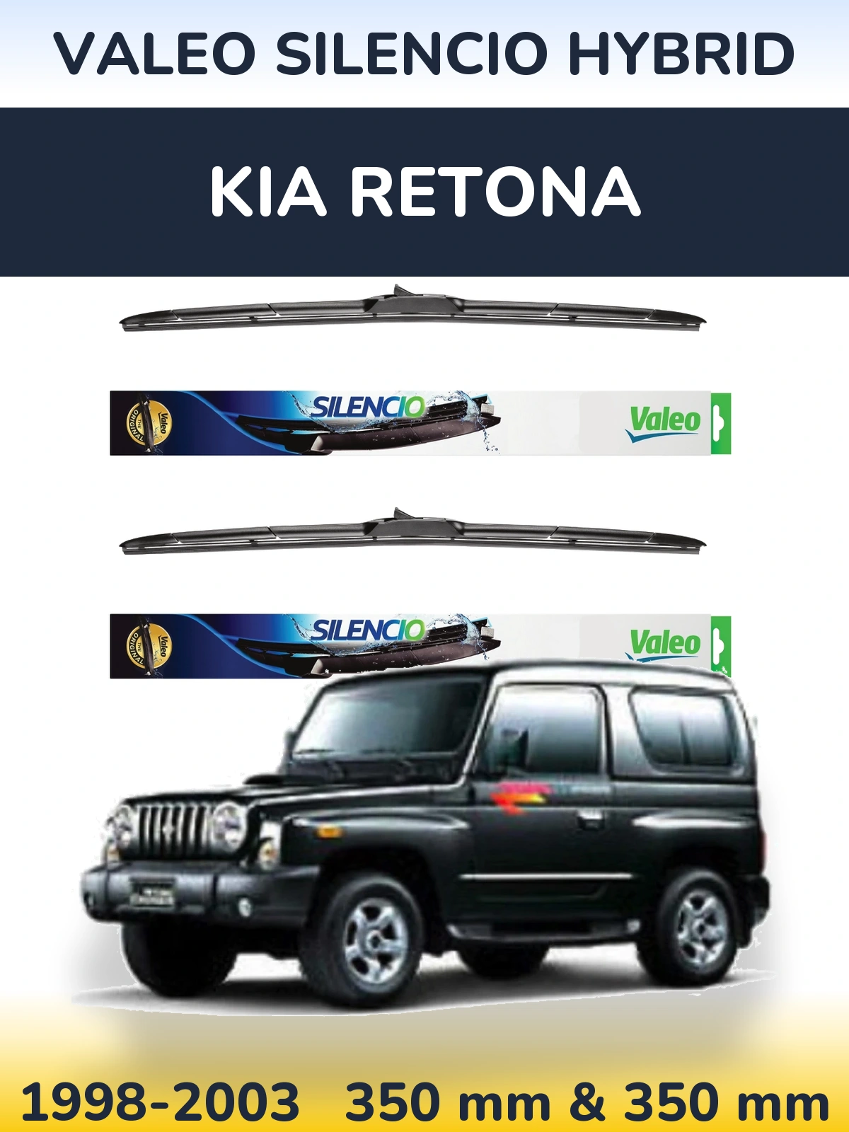 Ștergătoare Valeo Silencio Hybrid pentru KIA Retona