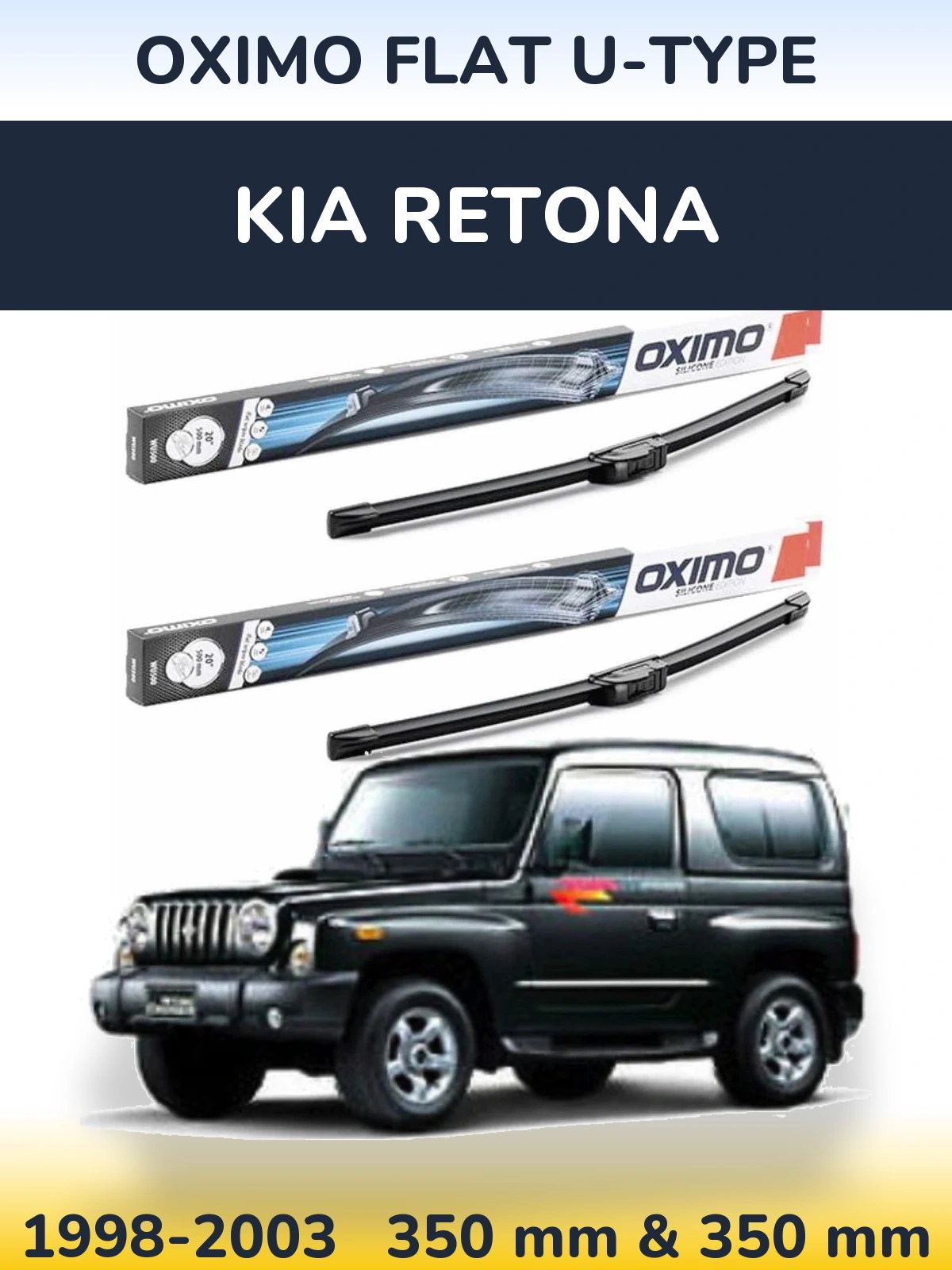 Ștergătoare Oximo Flat U-type pentru KIA Retona