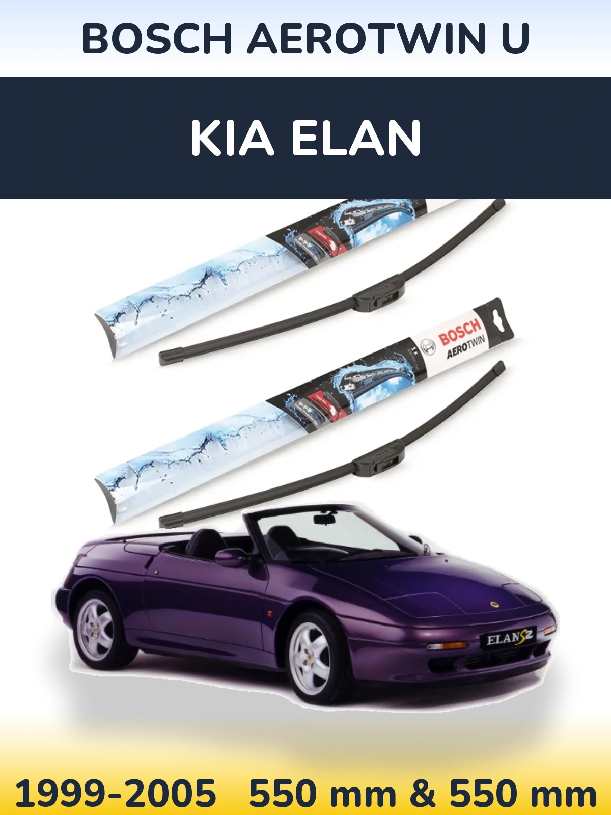 Ștergătoare BOSCH AeroTwin U pentru KIA Elan