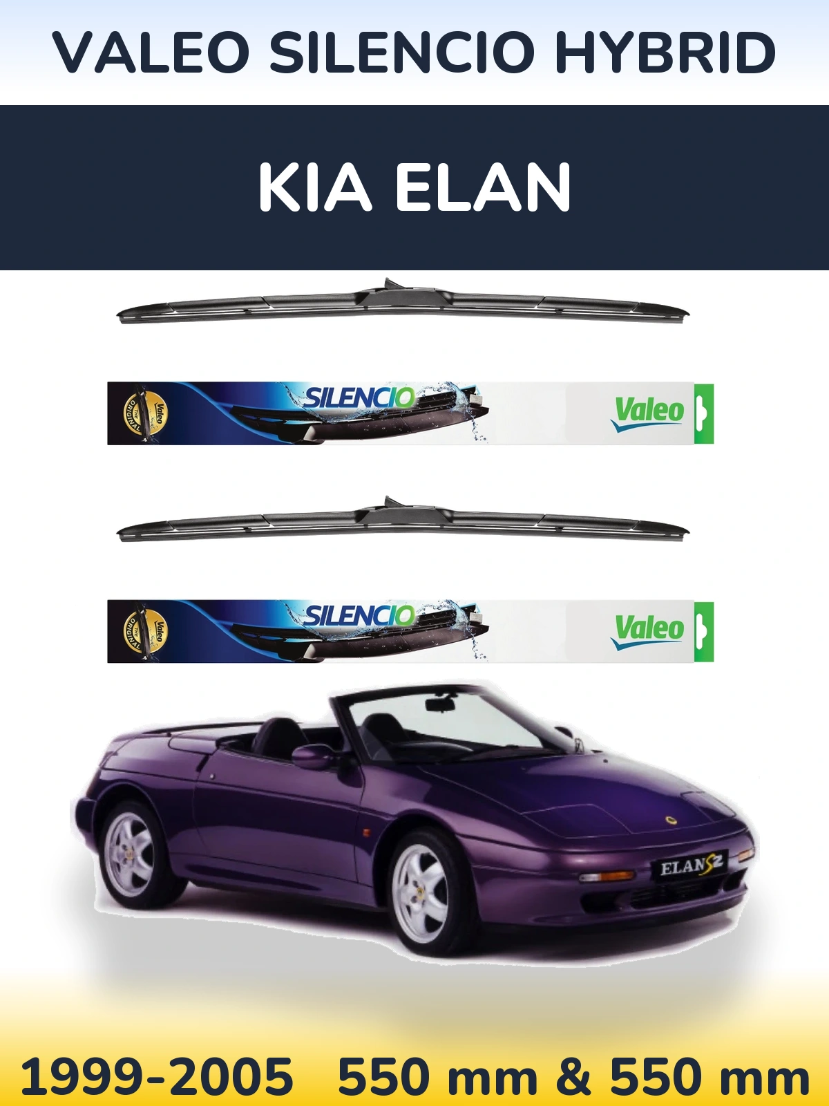 Ștergătoare Valeo Silencio Hybrid pentru KIA Elan