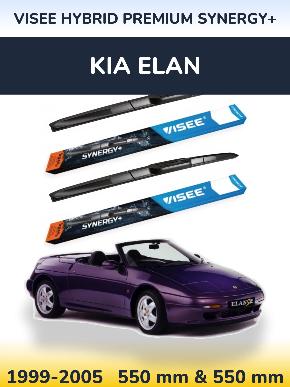 Ștergătoare VISEE HYBRID PREMIUM SYNERGY+ pentru KIA Elan