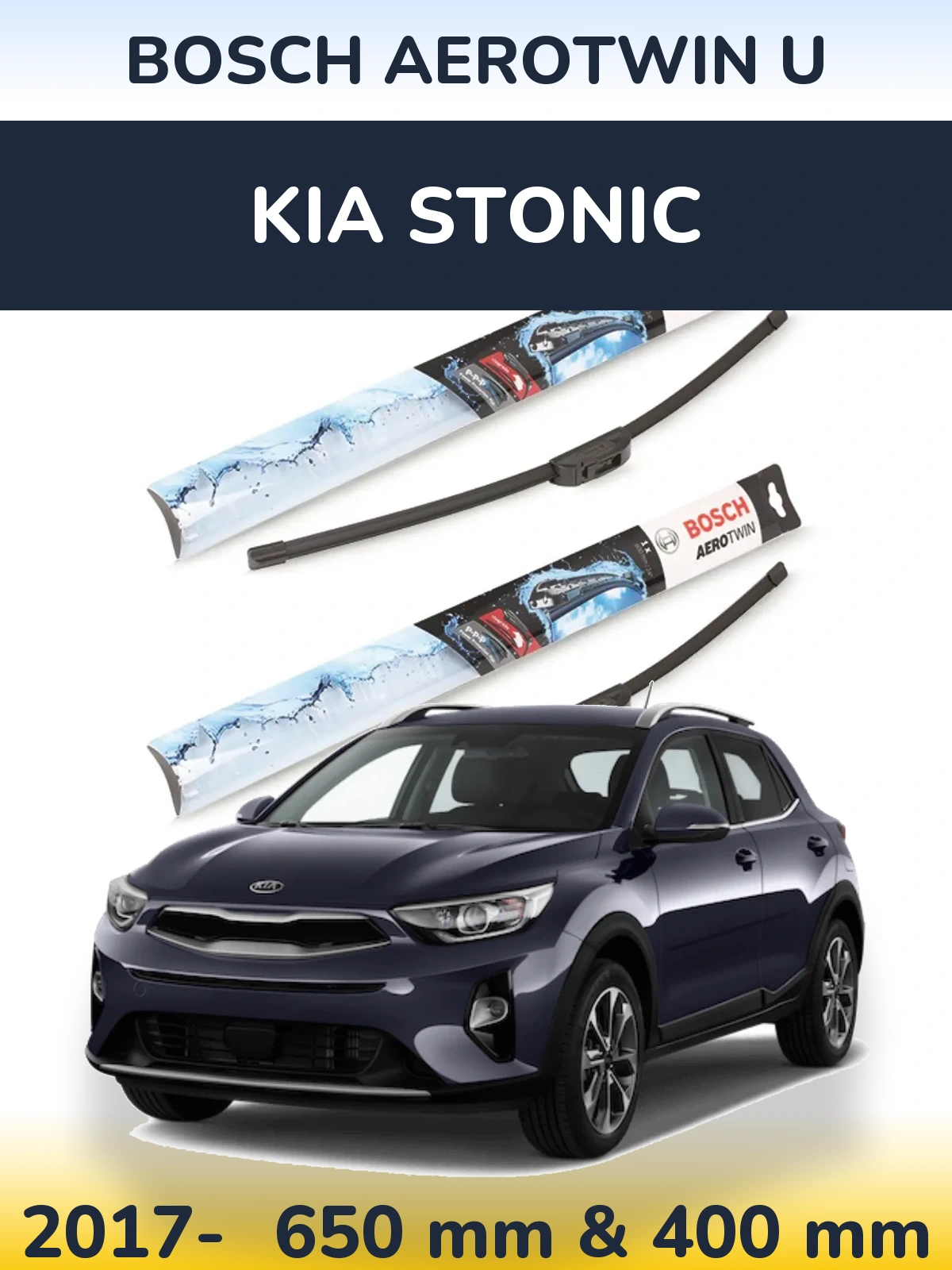 Ștergătoare BOSCH AeroTwin U pentru KIA Stonic