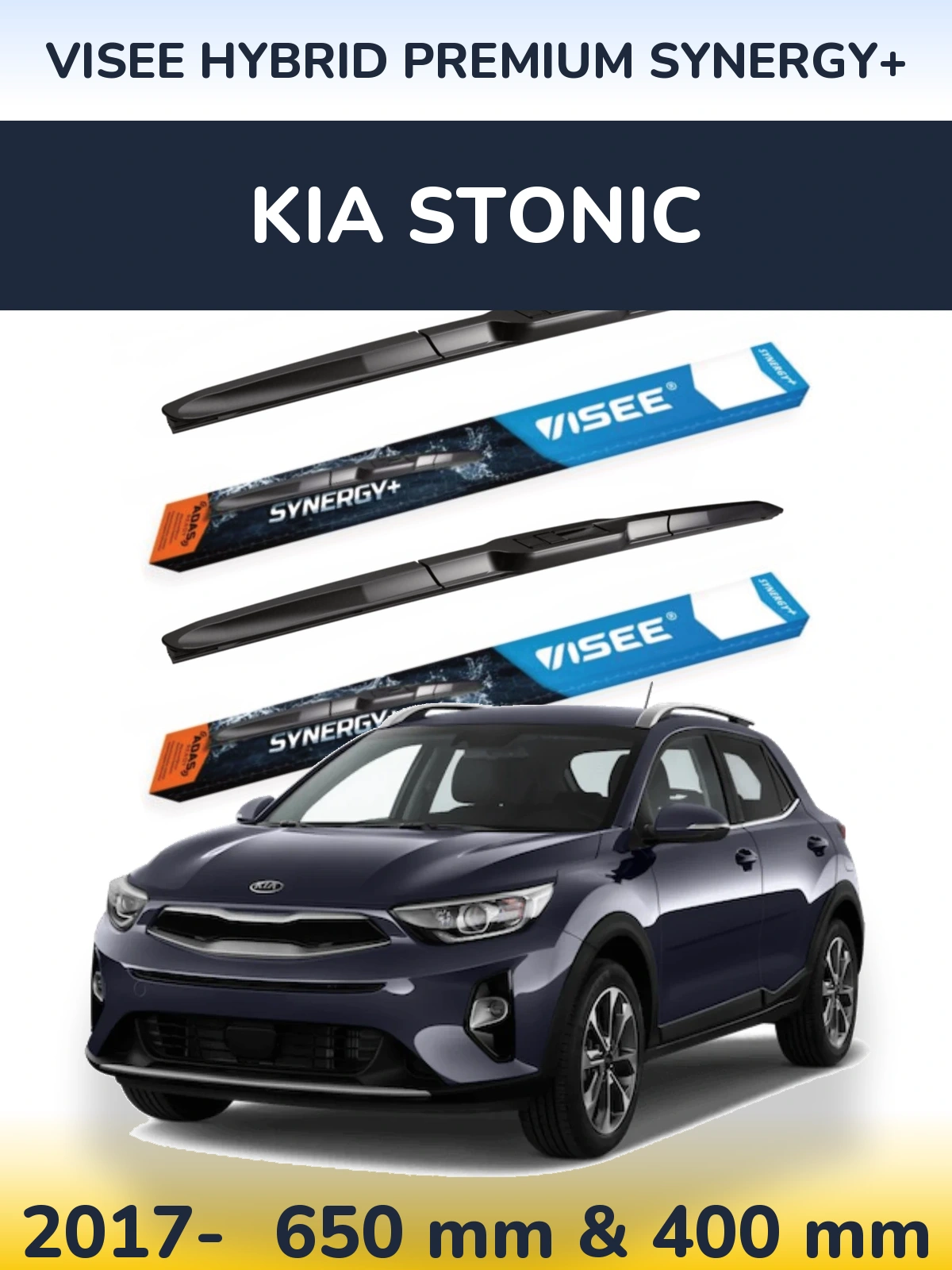 Ștergătoare VISEE HYBRID PREMIUM SYNERGY+ pentru KIA Stonic