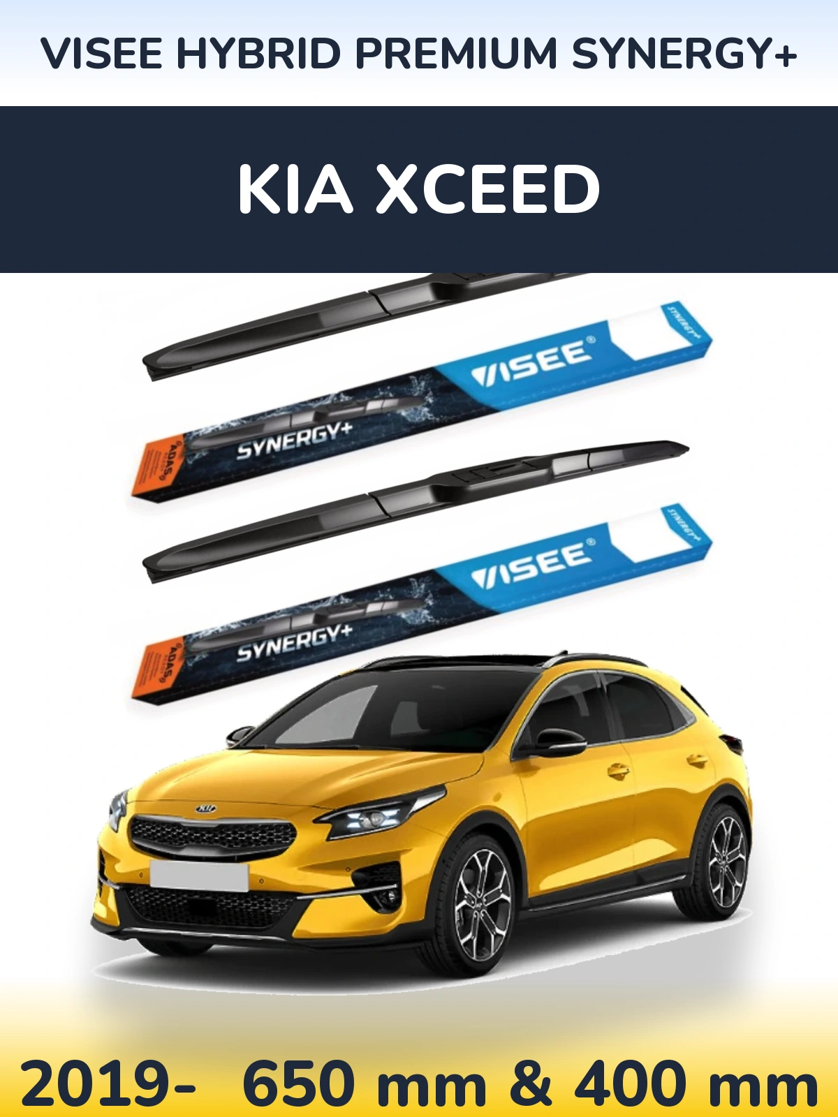 Ștergătoare VISEE HYBRID PREMIUM SYNERGY+ pentru KIA XCeed