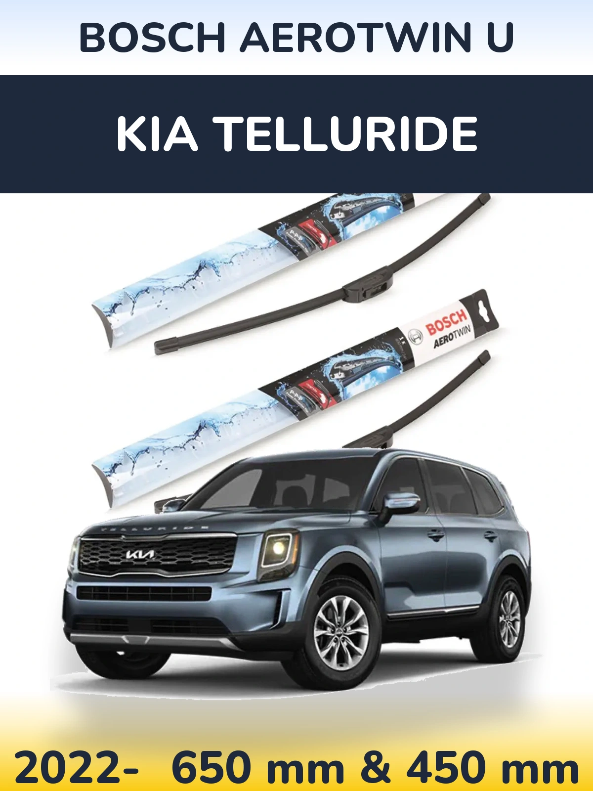 Ștergătoare BOSCH AeroTwin U pentru KIA Telluride