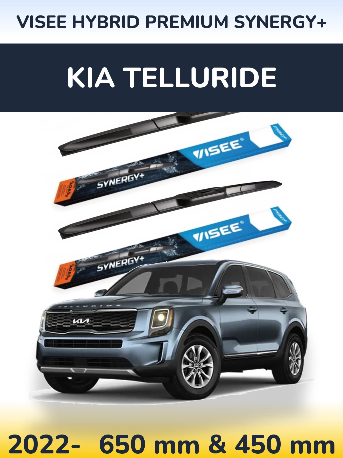 Ștergătoare VISEE HYBRID PREMIUM SYNERGY+ pentru KIA Telluride