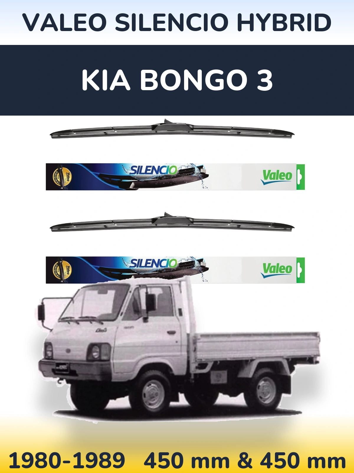 Ștergătoare Valeo Silencio Hybrid pentru KIA Bongo 3