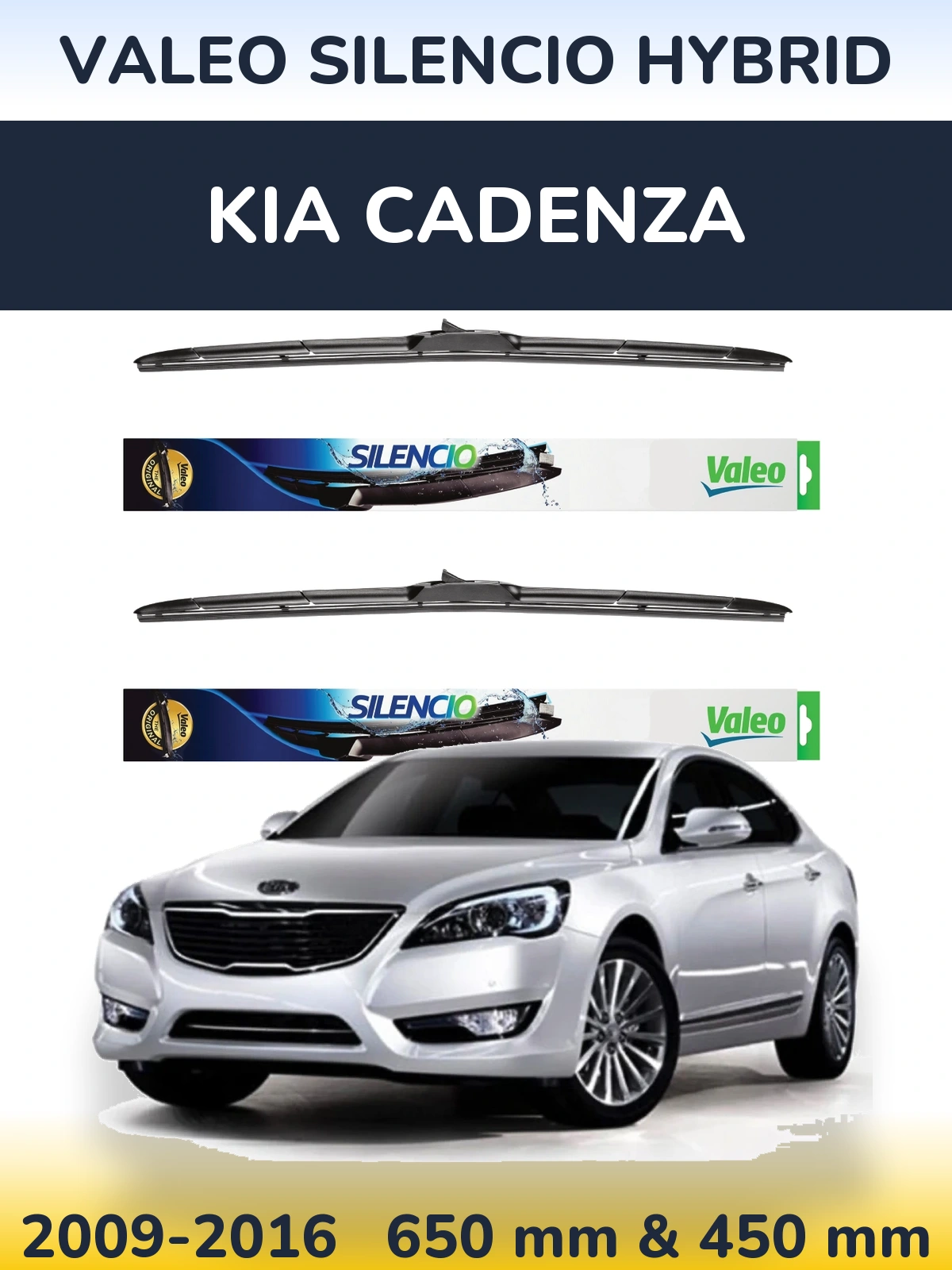 Ștergătoare Valeo Silencio Hybrid pentru KIA Cadenza