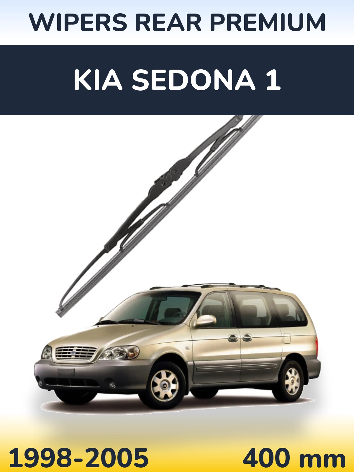 Задний дворник WIPERS REAR PREMIUM 400 мм для KIA Sedona 1 1998-2005