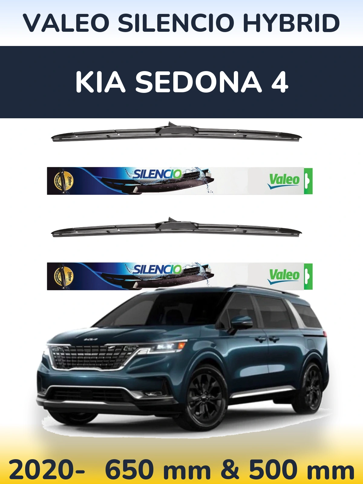 Ștergătoare Valeo Silencio Hybrid pentru KIA Sedona 4