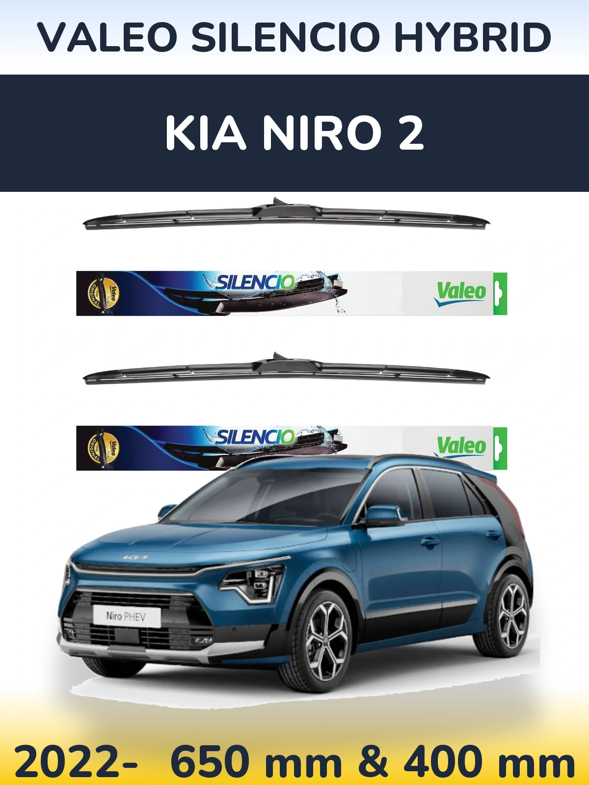 Ștergătoare Valeo Silencio Hybrid pentru KIA Niro 2