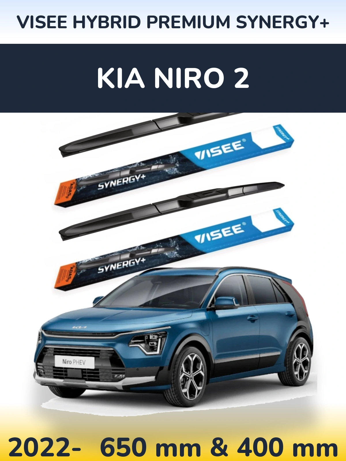 Ștergătoare VISEE HYBRID PREMIUM SYNERGY+ pentru KIA Niro 2