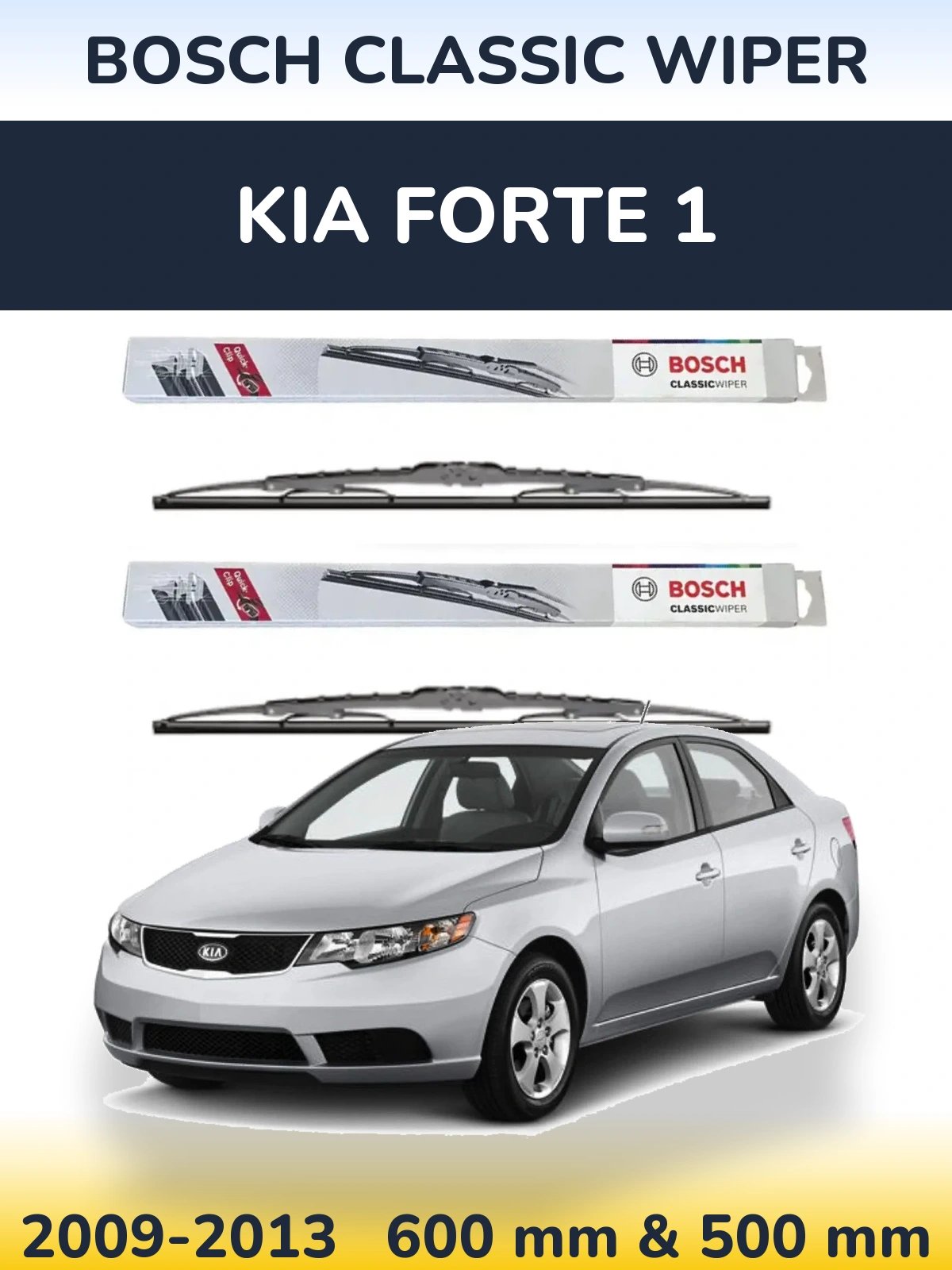 Ștergătoare BOSCH Classic Wiper pentru KIA Forte 1