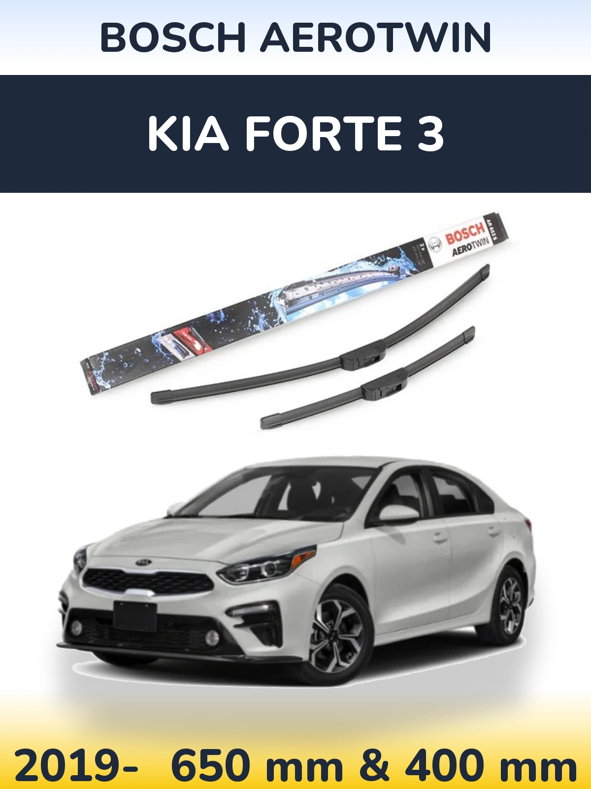 Ștergătoare BOSCH AeroTwin pentru KIA Forte 3
