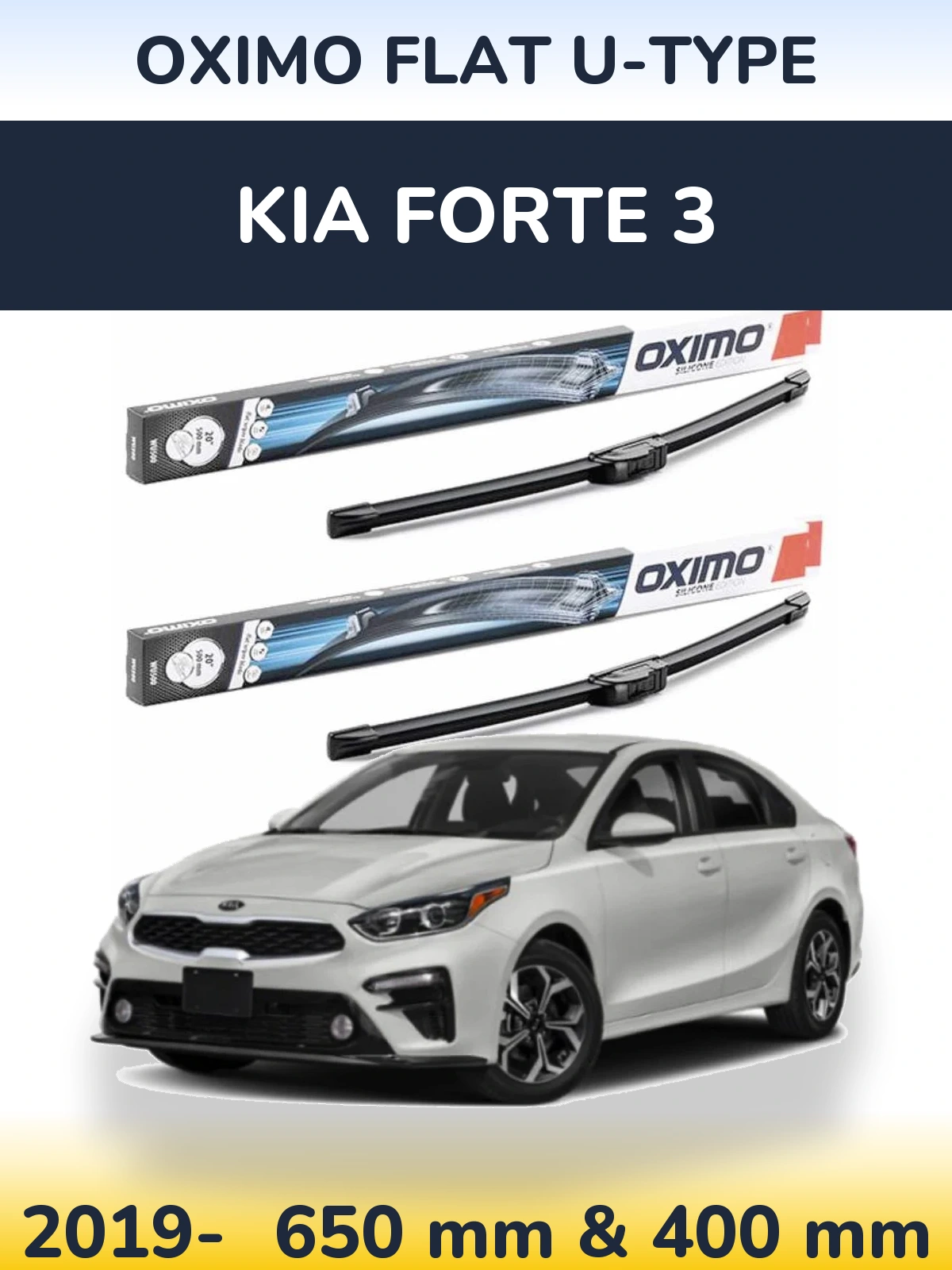Ștergătoare Oximo Flat U-type pentru KIA Forte 3
