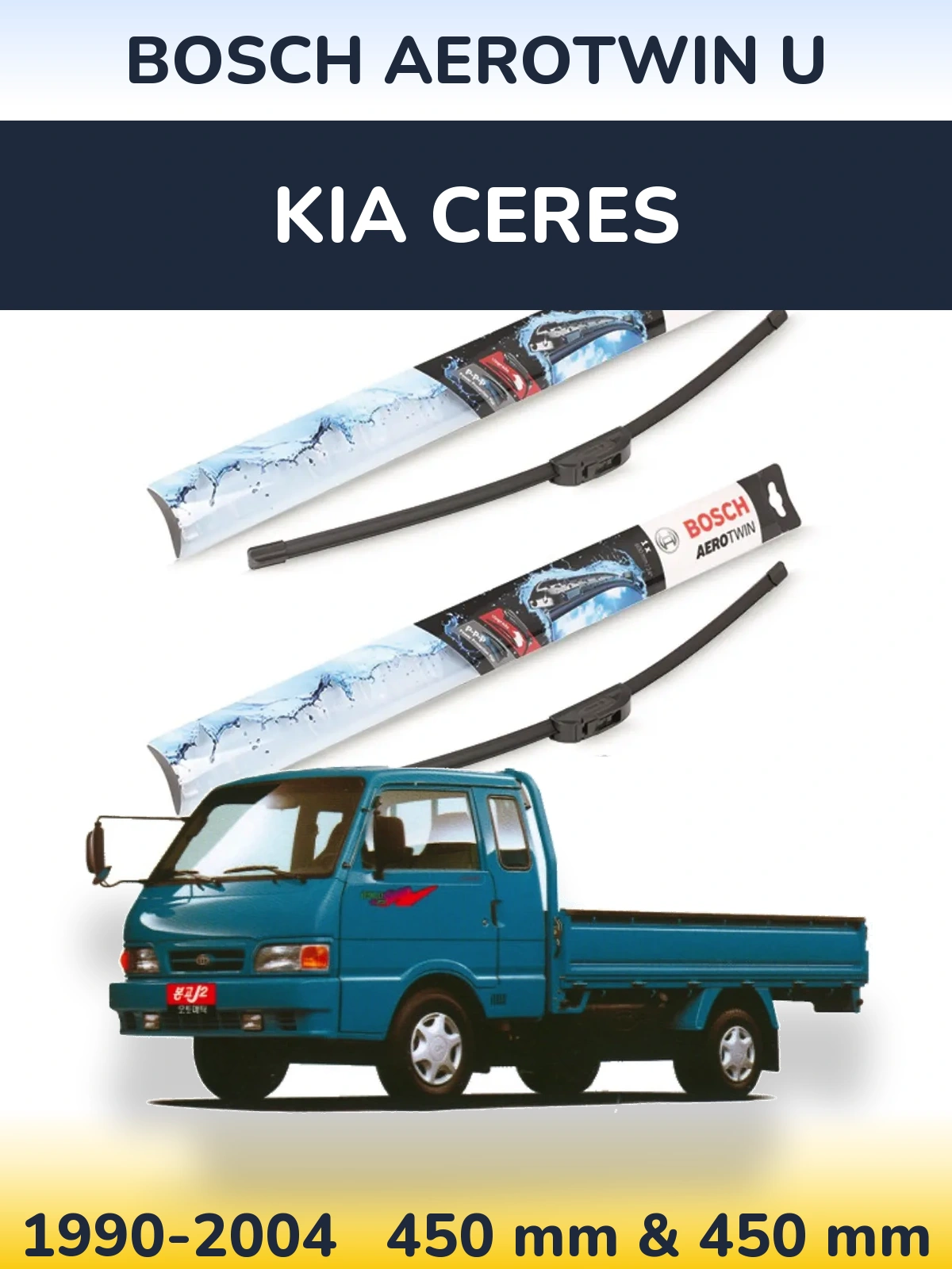 Ștergătoare BOSCH AeroTwin U pentru KIA Ceres