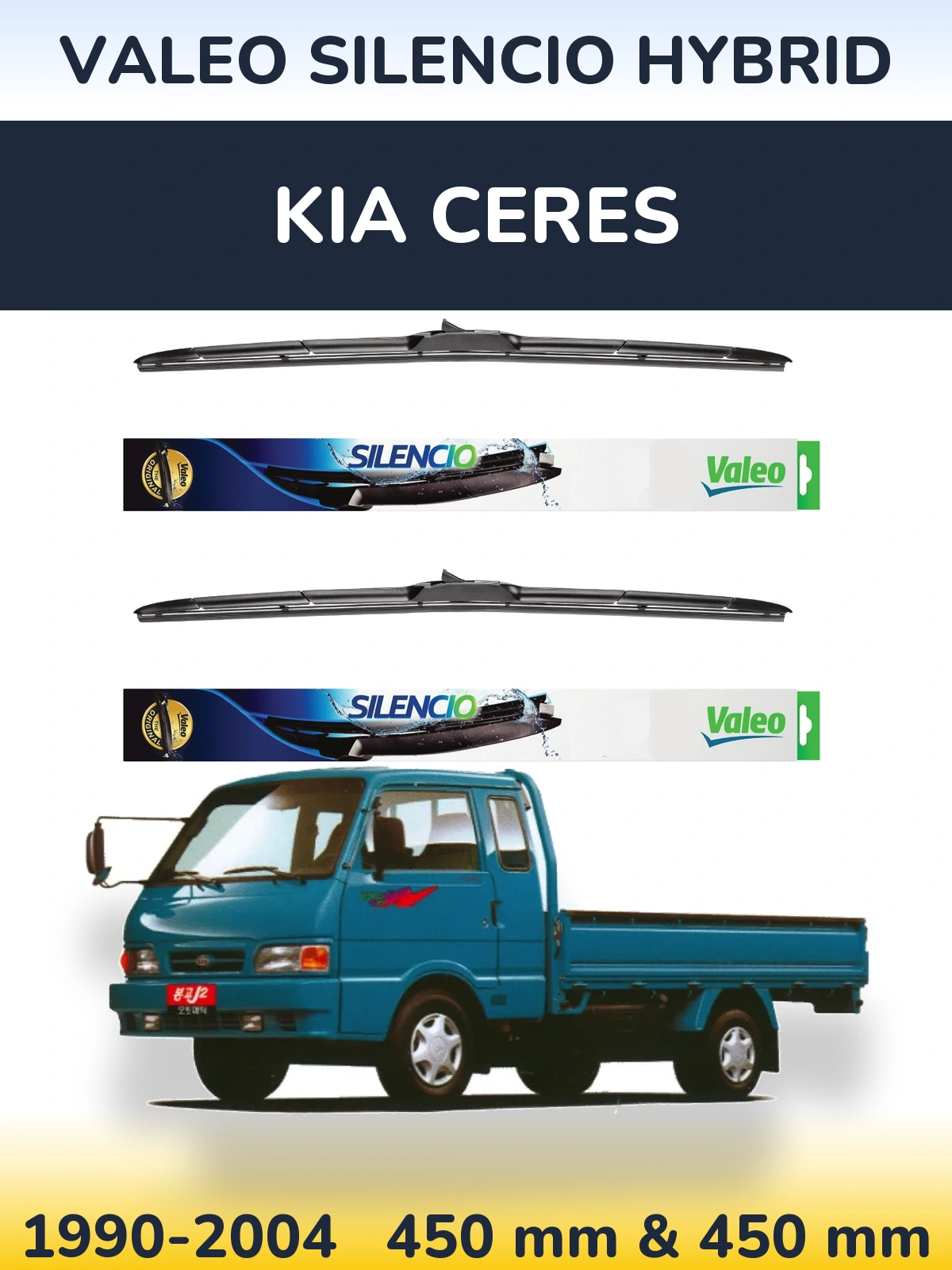 Ștergătoare Valeo Silencio Hybrid pentru KIA Ceres