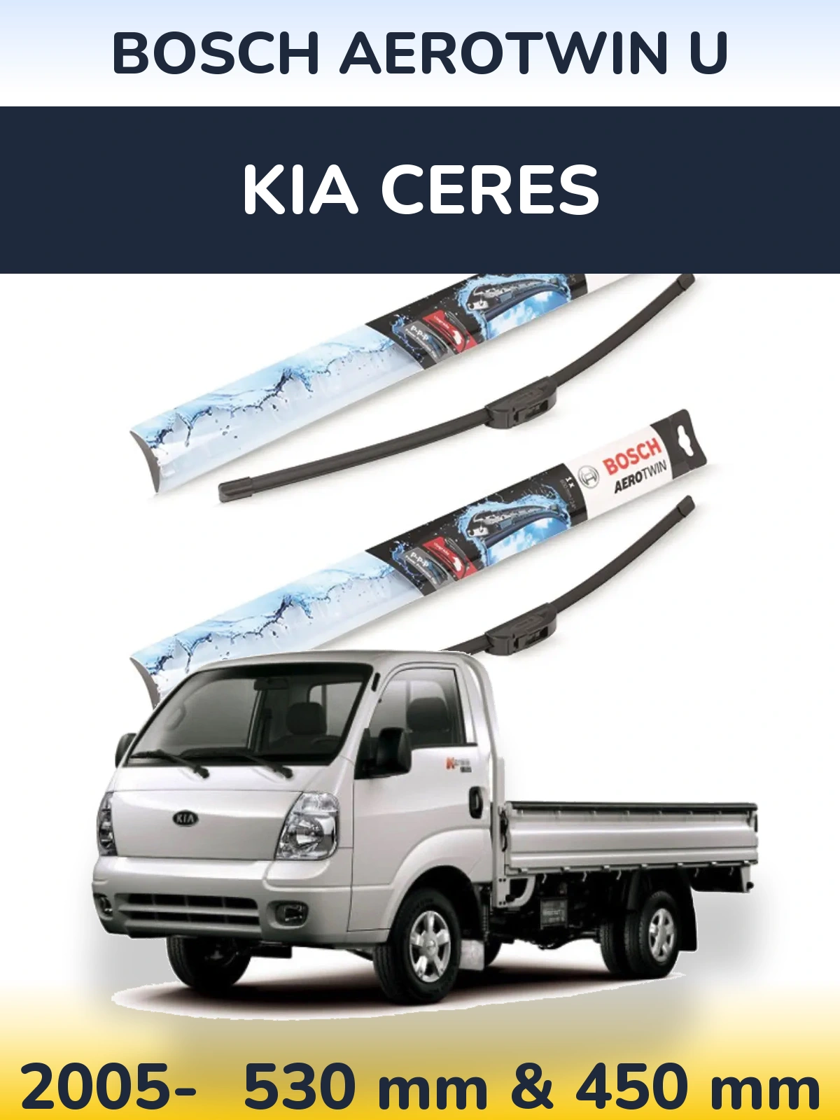 Ștergătoare BOSCH AeroTwin U pentru KIA Ceres