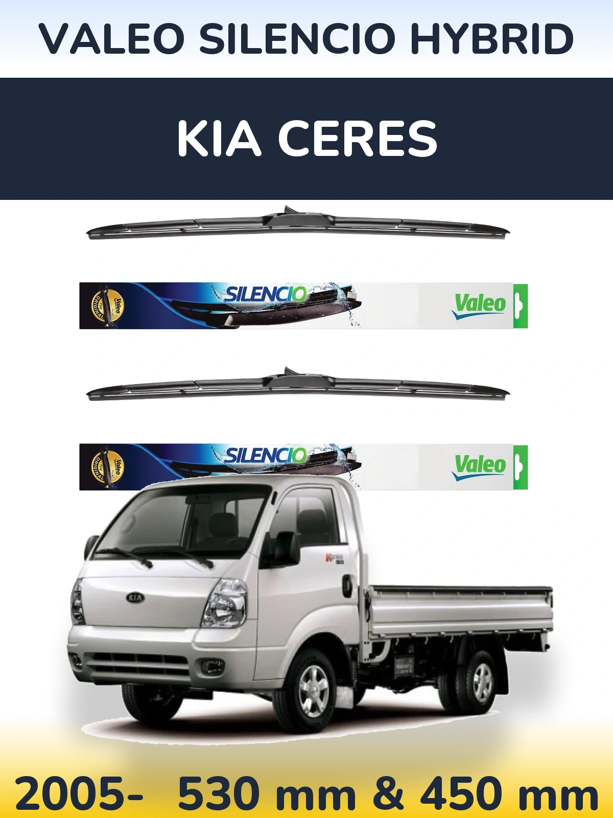 Ștergătoare Valeo Silencio Hybrid pentru KIA Ceres