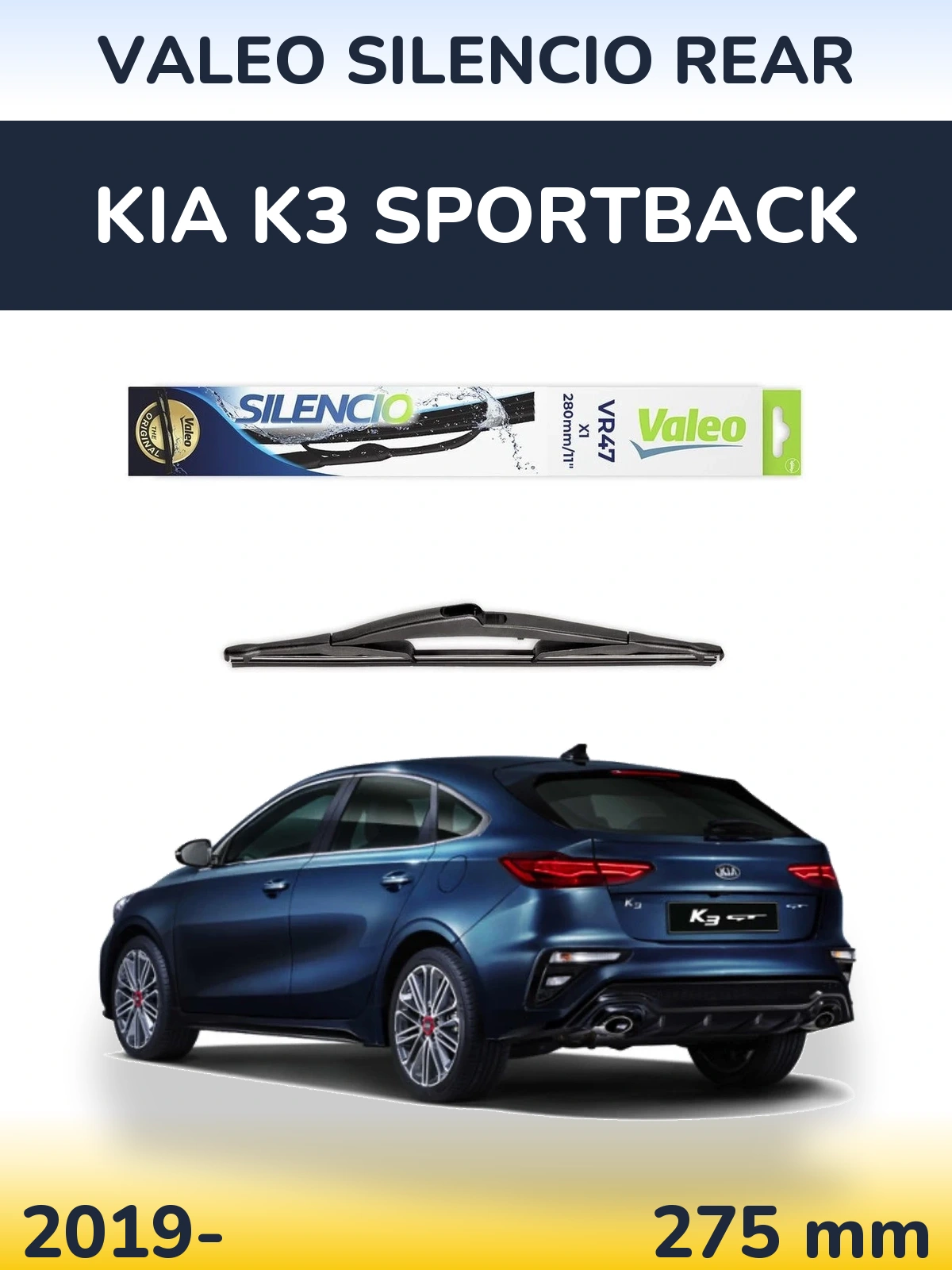 Ștergătoare Valeo Silencio Rear pentru KIA K3 Sportback