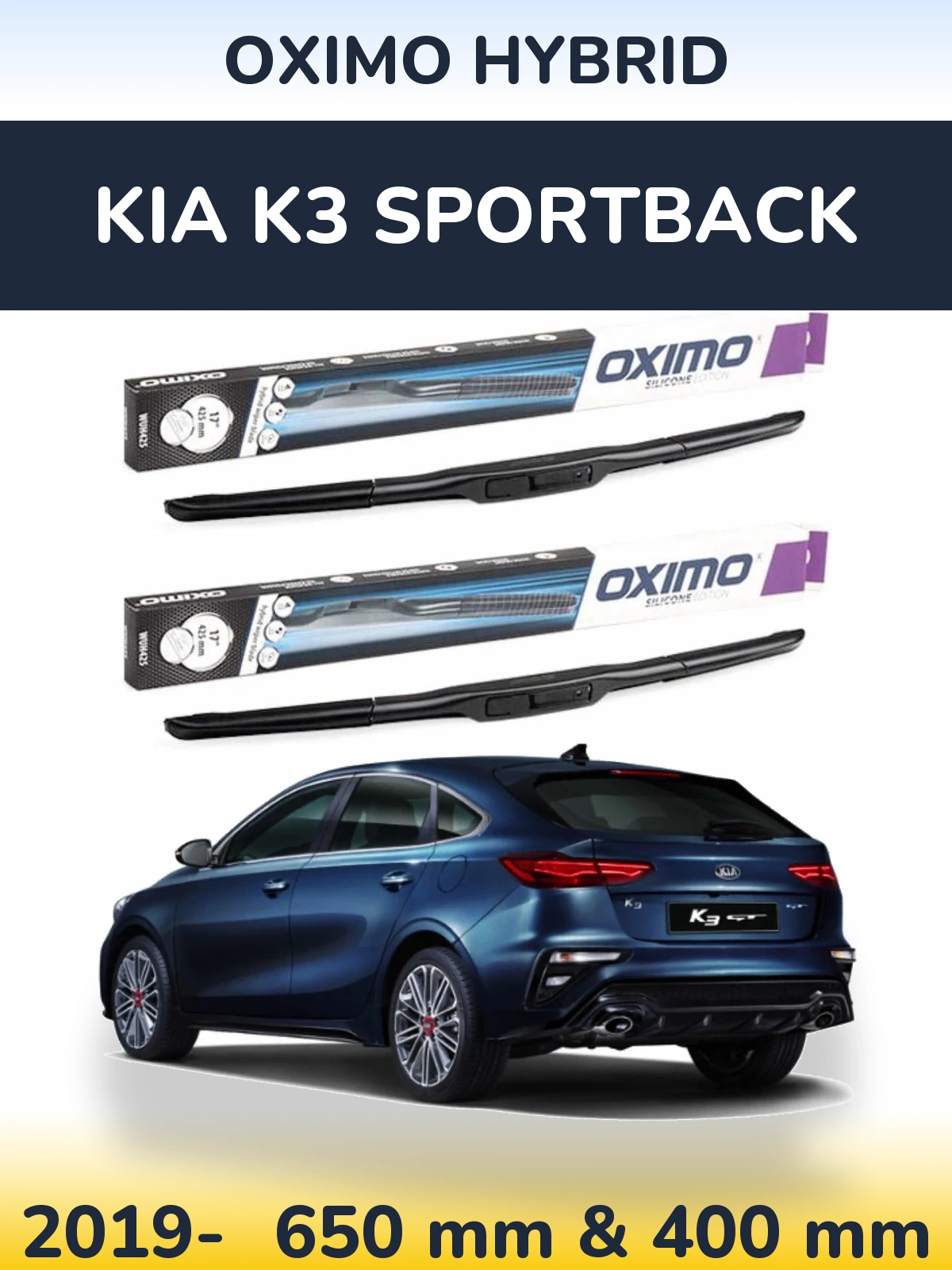 Ștergătoare Oximo Hybrid pentru KIA K3 Sportback