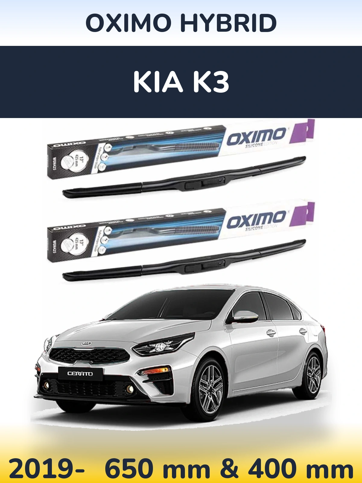 Ștergătoare Oximo Hybrid pentru KIA K3