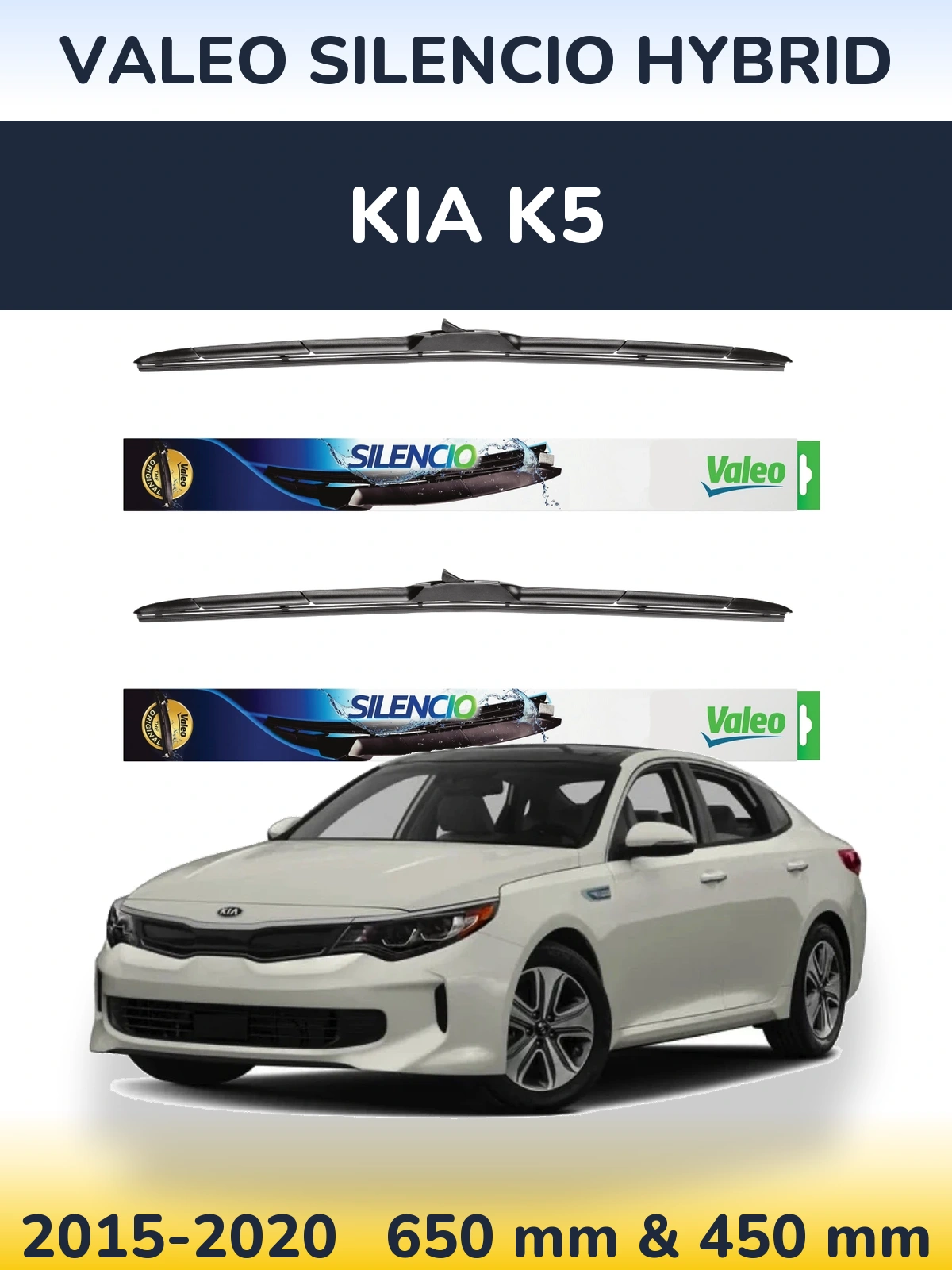 Ștergătoare Valeo Silencio Hybrid pentru KIA K5