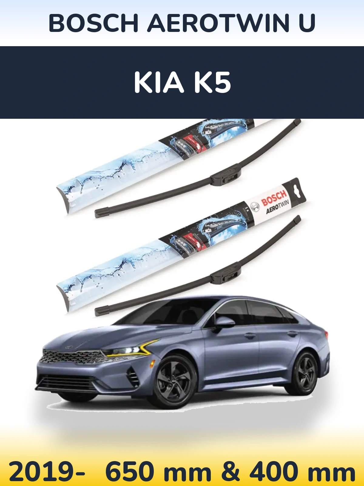 Ștergătoare BOSCH AeroTwin U pentru KIA K5
