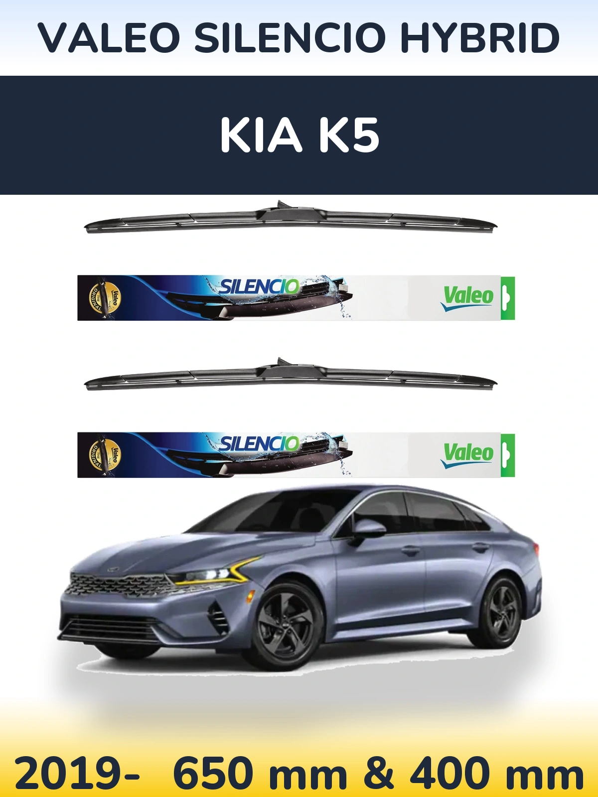 Ștergătoare Valeo Silencio Hybrid pentru KIA K5