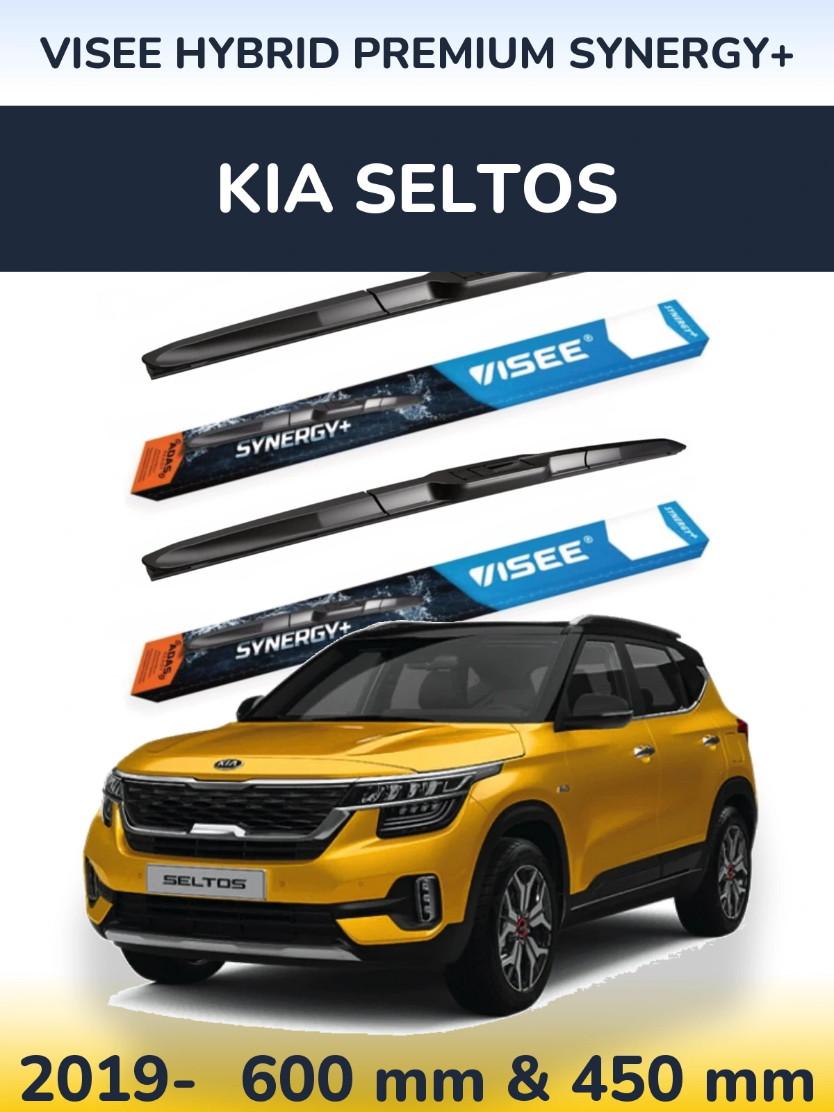 Ștergătoare VISEE HYBRID PREMIUM SYNERGY+ pentru KIA Seltos