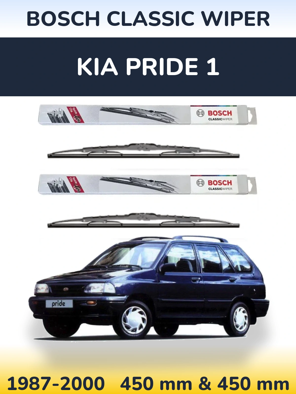 Ștergătoare BOSCH Classic Wiper pentru KIA Pride 1