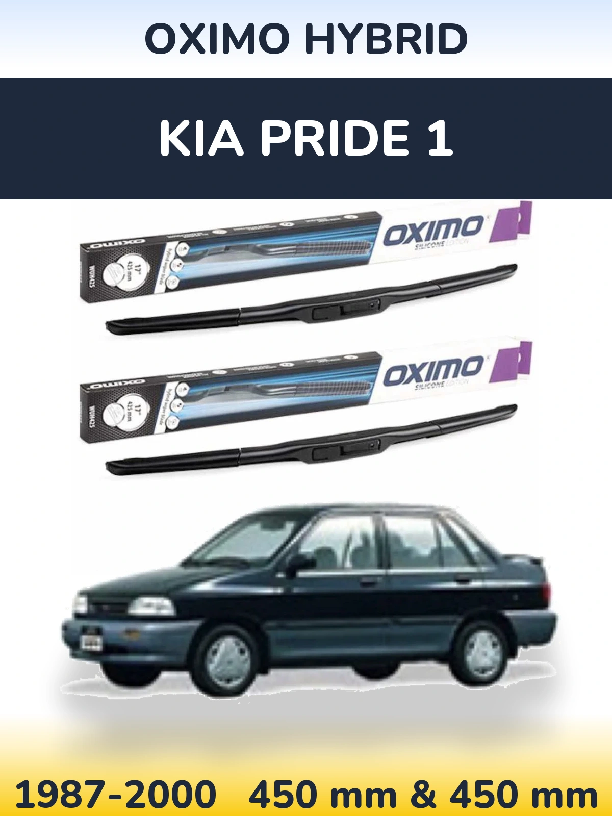 Ștergătoare Oximo Hybrid pentru KIA Pride 1