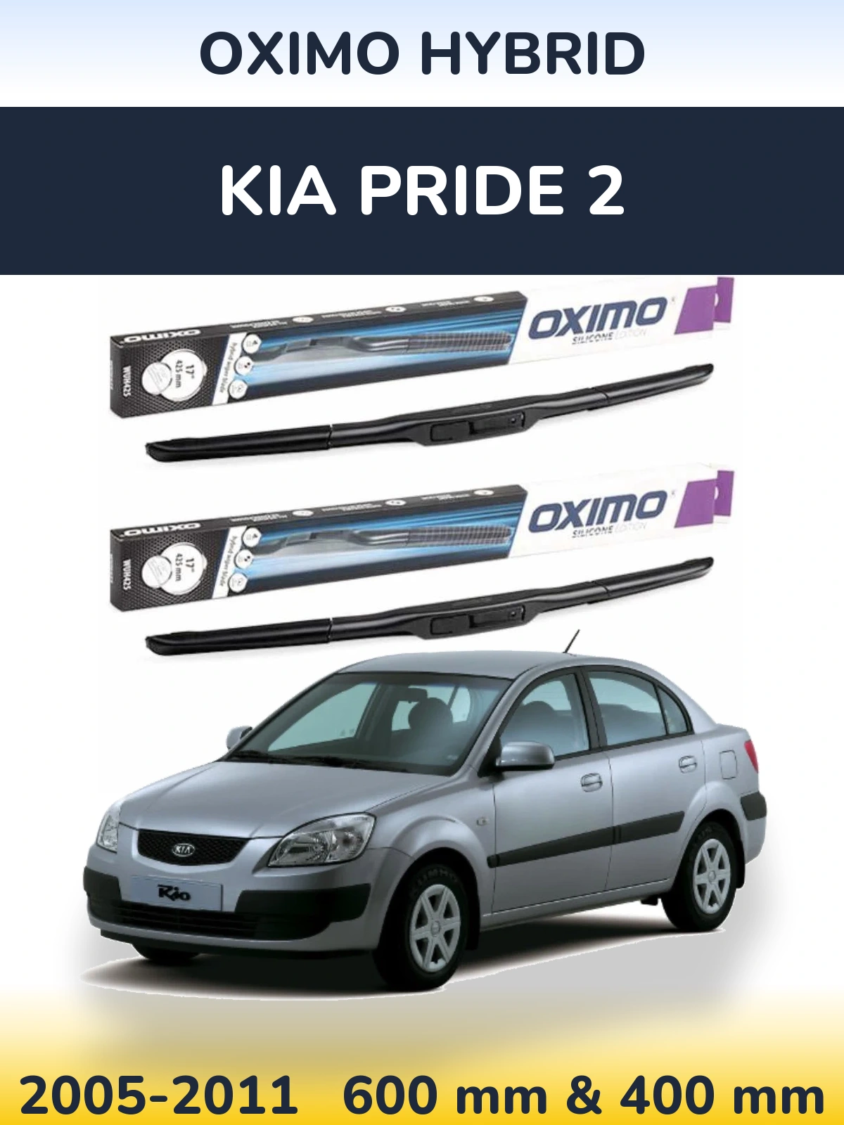 Ștergătoare Oximo Hybrid pentru KIA Pride 2