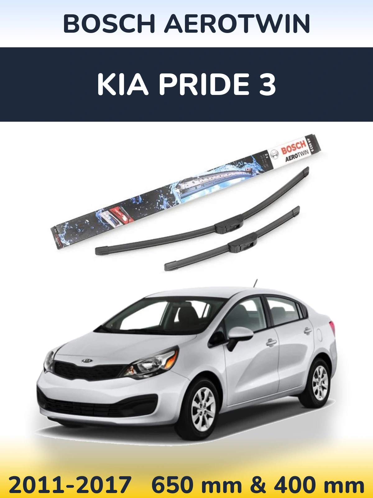 Ștergătoare BOSCH AeroTwin pentru KIA Pride 3