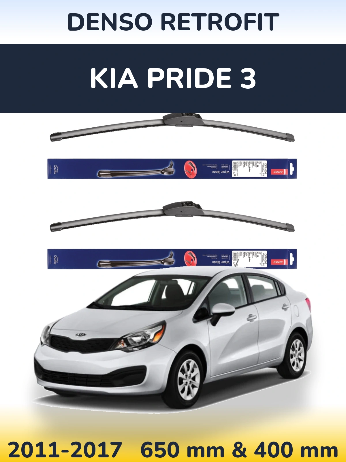 Ștergătoare Denso Retrofit pentru KIA Pride 3